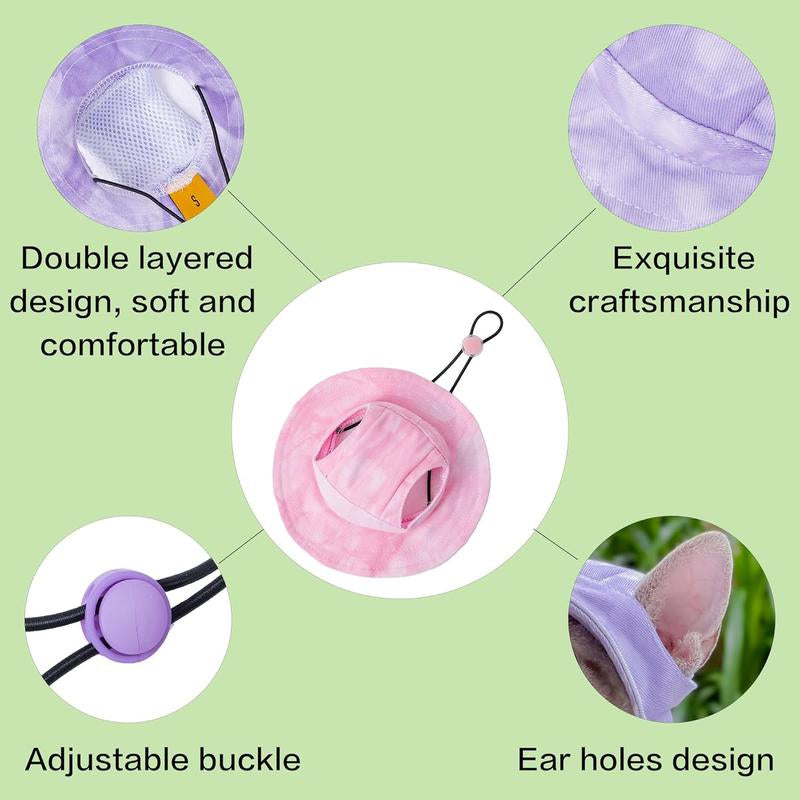Pet Hat with Ear Holes Sunscreen Baseball Cap Suitable for Small and Mediumsized Dogs Outdoor Climbing Hat in Summer Pet Products Pink Medium