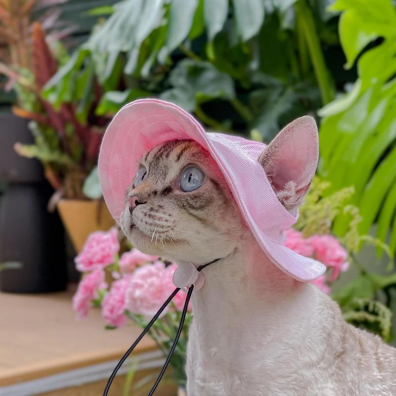 Pet Hat with Ear Holes Sunscreen Baseball Cap Suitable for Small and Mediumsized Dogs Outdoor Climbing Hat in Summer Pet Products Pink Medium