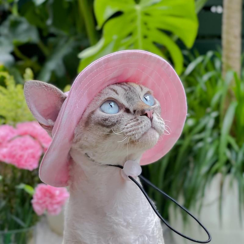 Pet Hat with Ear Holes Sunscreen Baseball Cap Suitable for Small and Mediumsized Dogs Outdoor Climbing Hat in Summer Pet Products Pink Medium