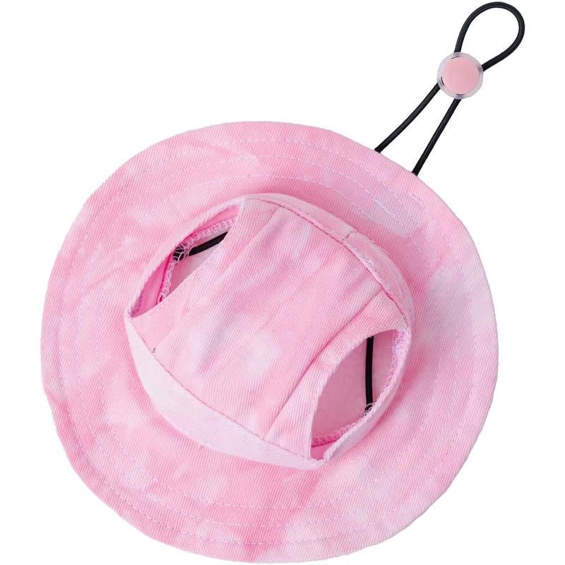 Pet Hat with Ear Holes Sunscreen Baseball Cap Suitable for Small and Mediumsized Dogs Outdoor Climbing Hat in Summer Pet Products Pink Medium