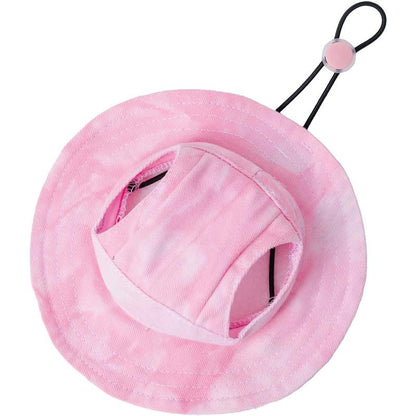 Pet Hat with Ear Holes Sunscreen Baseball Cap Suitable for Small and Mediumsized Dogs Outdoor Climbing Hat in Summer Pet Products Pink Medium