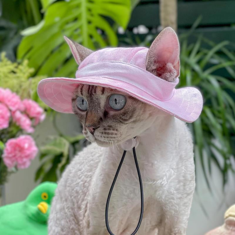 Pet Hat with Ear Holes Sunscreen Baseball Cap Suitable for Small and Mediumsized Dogs Outdoor Climbing Hat in Summer Pet Products Pink Medium