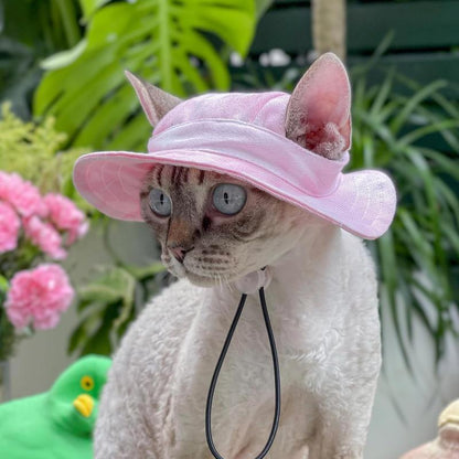 Pet Hat with Ear Holes Sunscreen Baseball Cap Suitable for Small and Mediumsized Dogs Outdoor Climbing Hat in Summer Pet Products Pink Medium